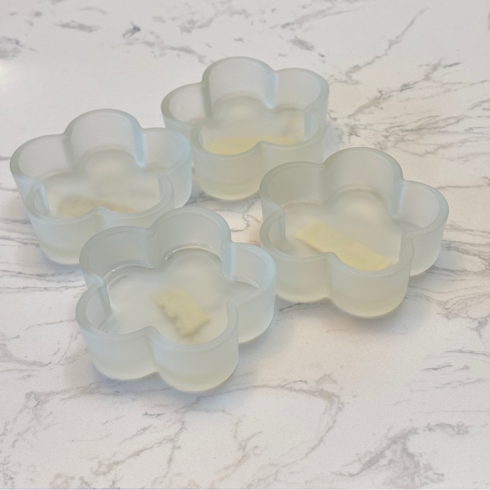 Vintage IKEA Glass Tea Light Holders, Set of 4